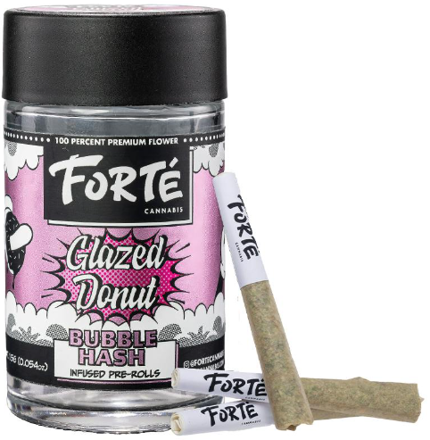 Photograph of product: Forte - Bubble au chocolat Pre-roll 0.5g - 5pk - Glazed Donut