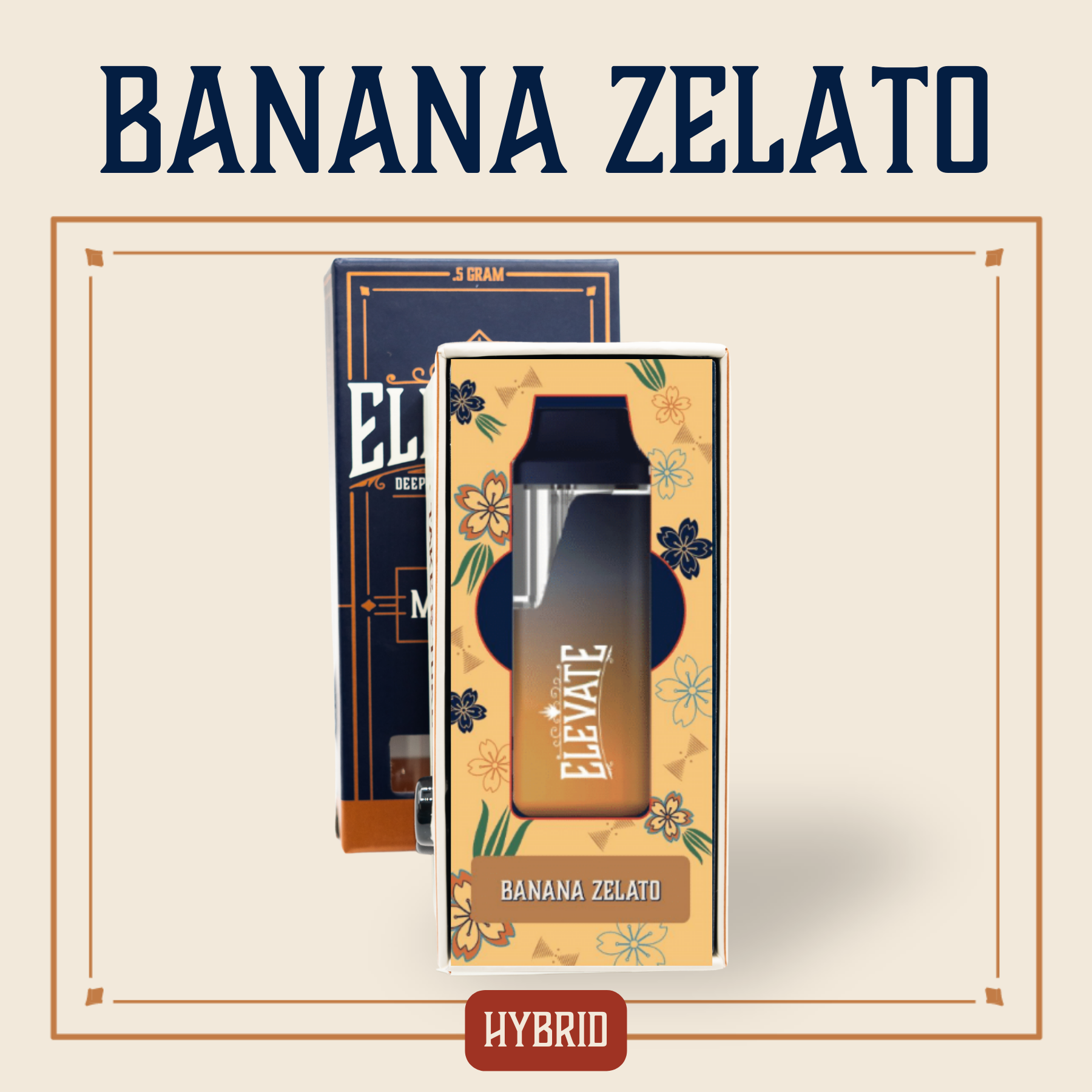 Photograph of product: Elevate - Mini E Bar Disposable - Banana Zelato (H) (1.0g)