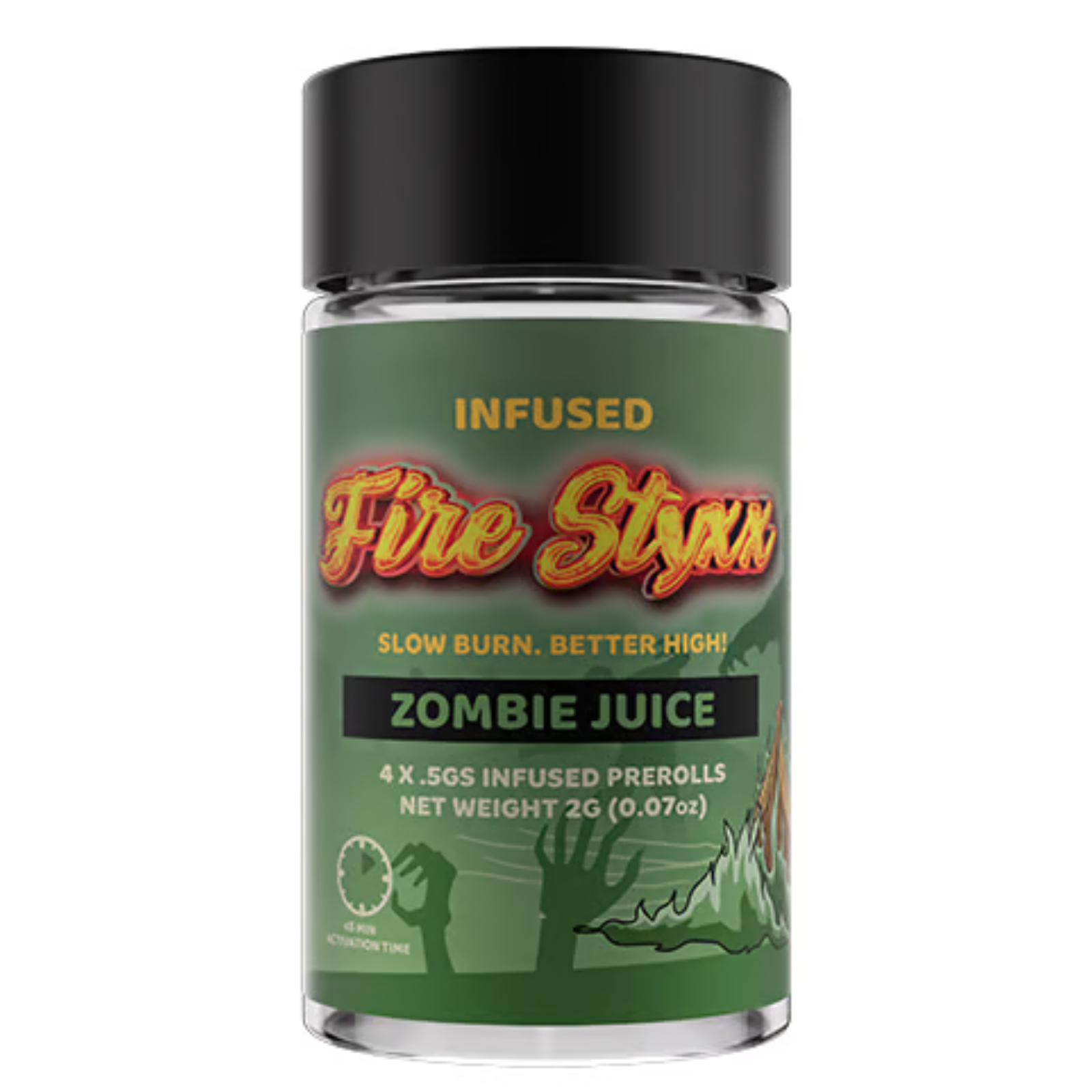 Photograph of product: Glorious Oui'd | Zombie Juice Fire Styxx | 4PK Infused PR