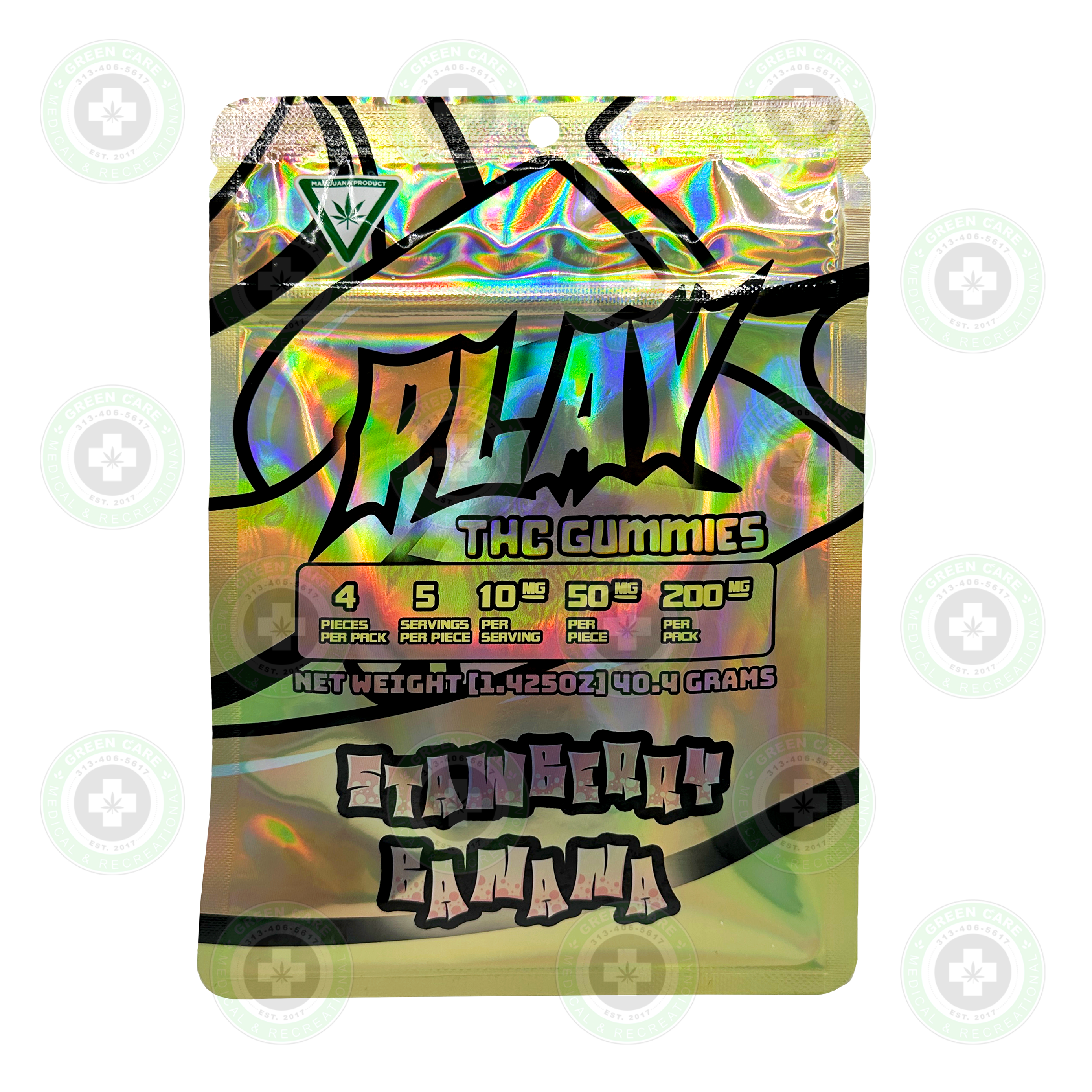 Photograph of product: Play - Strawberry Banana Gummies 200mg | 10/$25