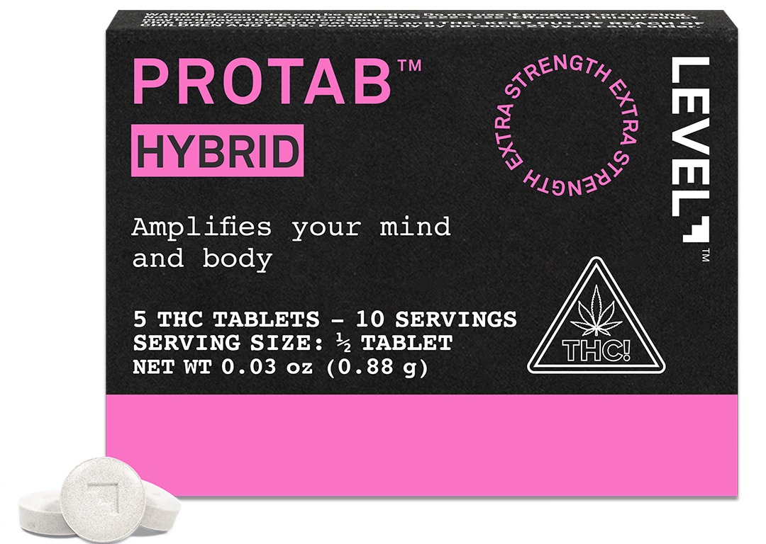 Photograph of product: LEVEL | PROTAB | Hybrid | 10mg TH-oui / Serving | 5 Tablets
