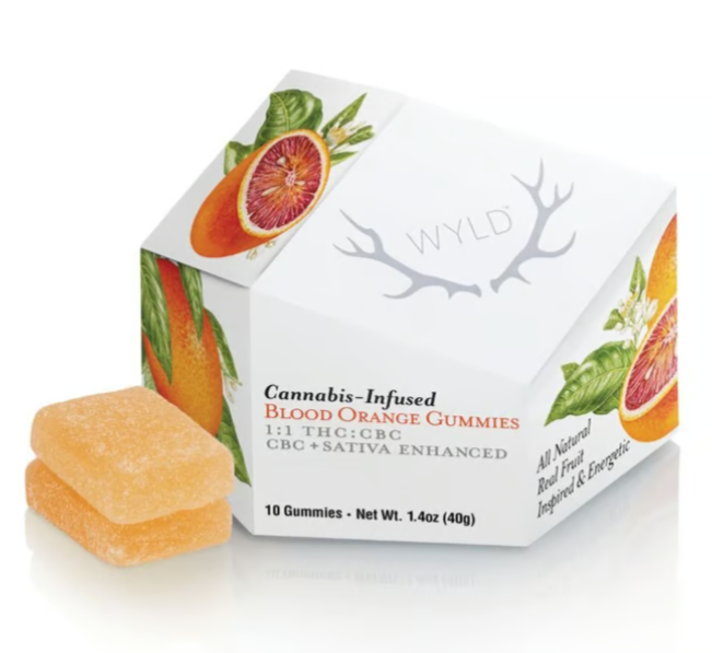 Photograph of product: * BLOOD ORANGE - 1:1 TH-oui/CBC (100MG TH-oui/100MG CBC)