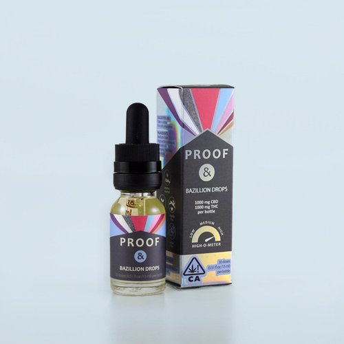 Photograph of product: Proof Bazillion Tincture 1:1 (TH-oui:1000mg, CBD:1000mg) $67