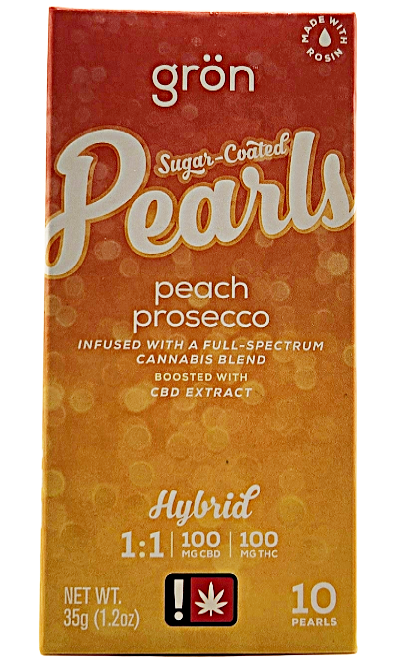 Photograph of product: Gron- 100mg 1:1 Peach Prosecco 10pk (H)