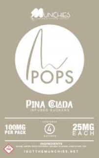 Photograph of product: Lollipops | Pina Colada | 4pk 100mg