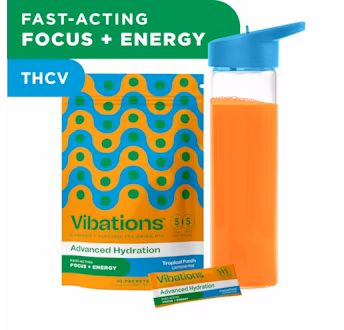 Photograph of product: Vibations Tropical Punch (S) Drink Powder 5mg 10pk