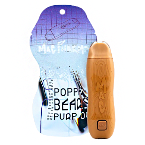 Photograph of product: Mac Pharms Poppa Bears Purp OG au chocolat Rosin Disposable Vape 0.5g