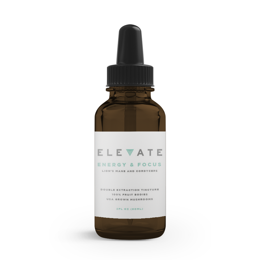 Photograph of product: Elevate Alcohol-Free Mushroom Tincture Energy & Focus 2 OZ