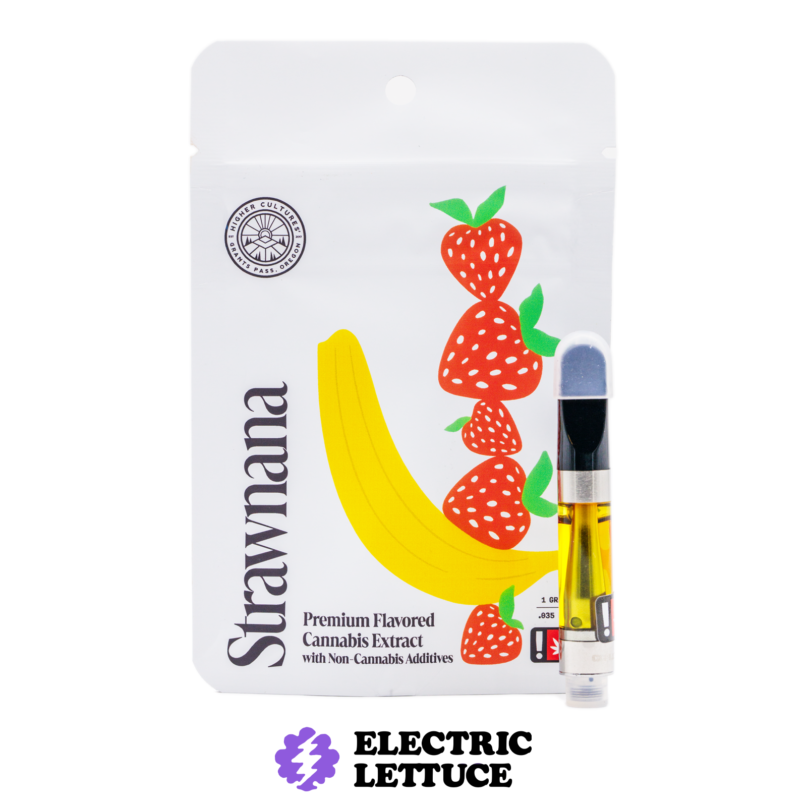 Photograph of product: Higher Cultures Strawnana Flavored Cartridge 1g