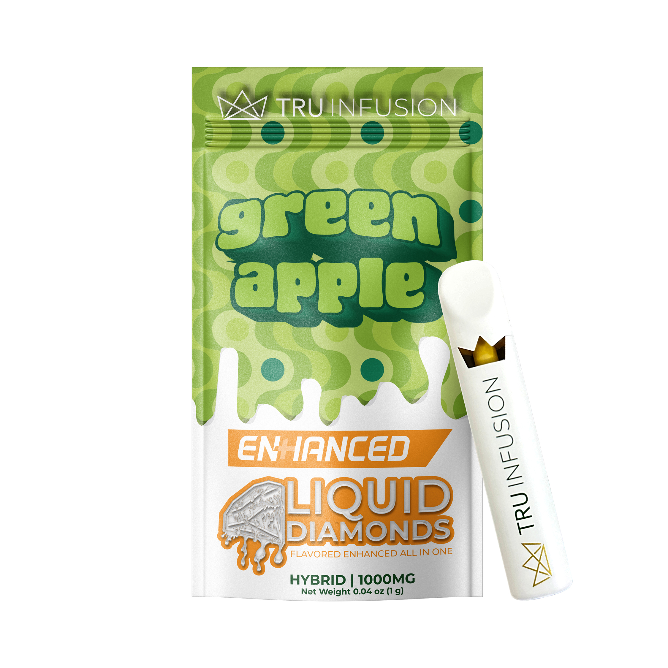 Photograph of product: Green Apple Enhanced Liquid Diamond AIO 1g