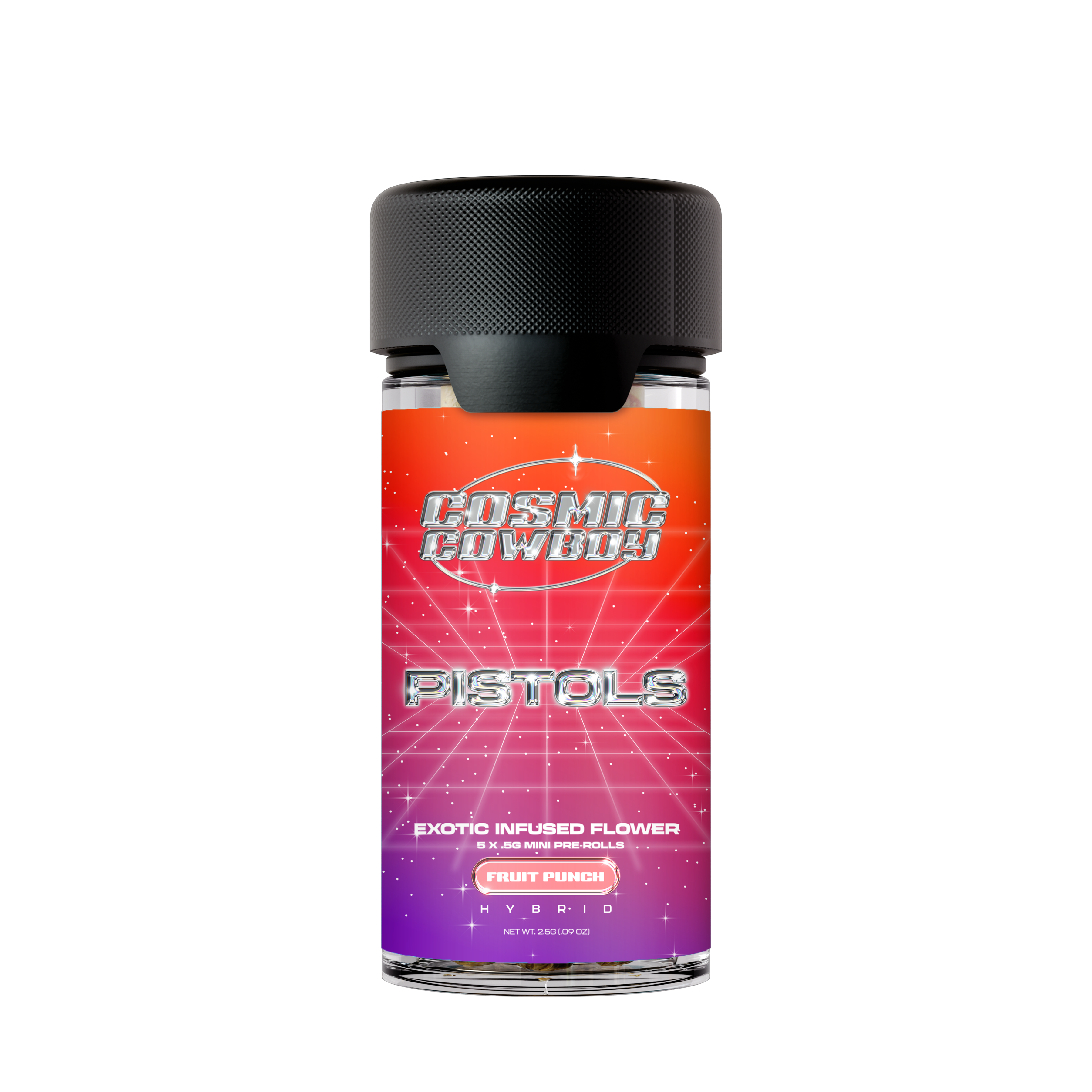 Photograph of product: Cosmic Cowboys Fruit Punch Infused Pistols 5-Pack | 5 x 0.5g