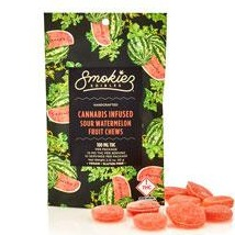 Photograph of product: Smokiez Hybrid Sour Watermelon Gummies 100mg