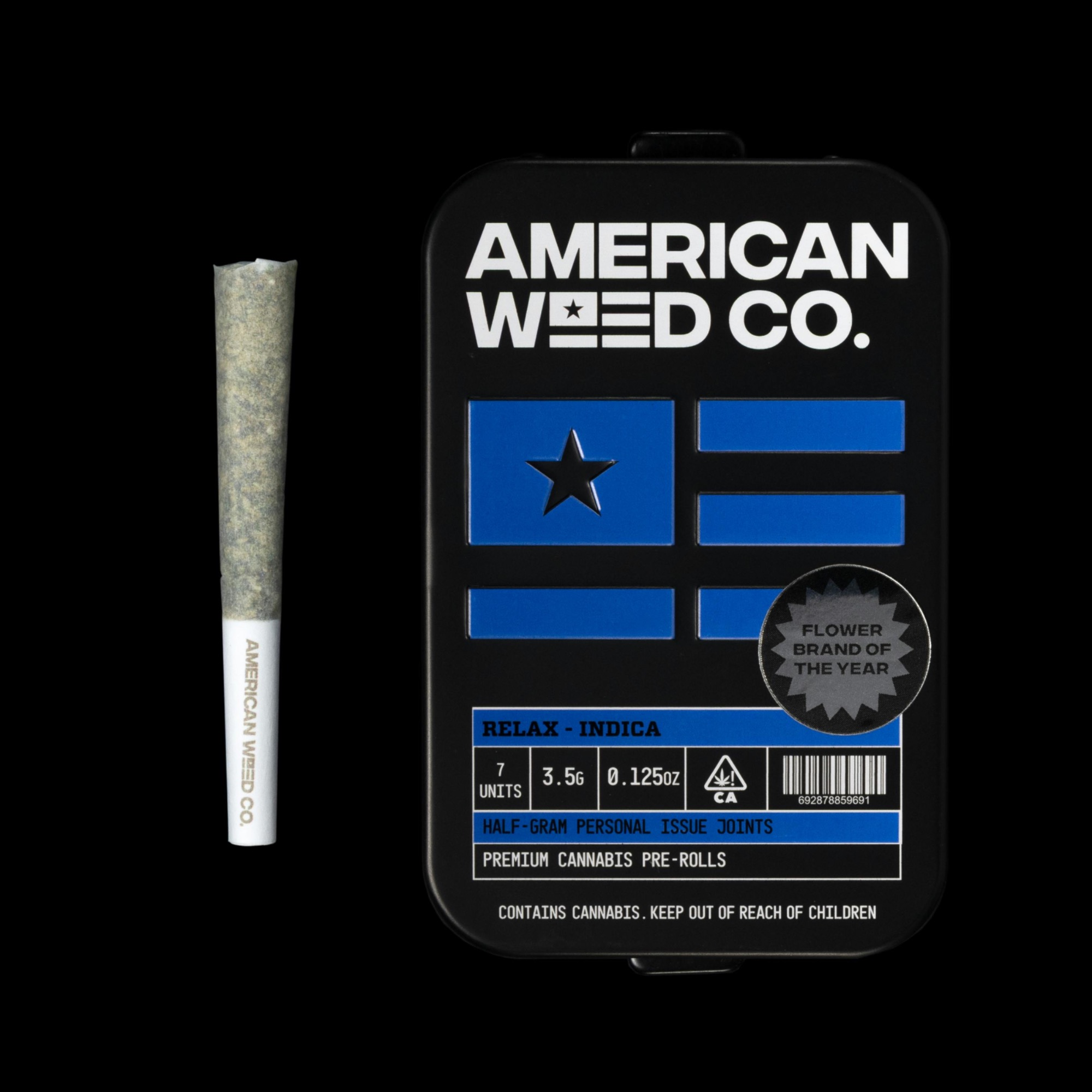 Photograph of Product: AWC, 0.5g Inf. Pre-Rolls 7PK (I), Apple Kush