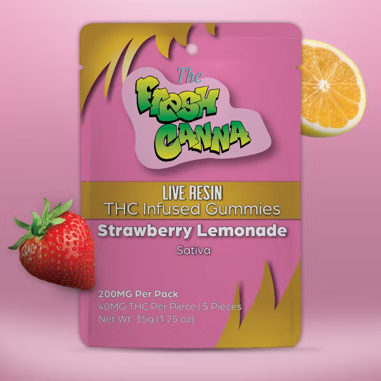 Photograph of product: Fresh Canna | Strawberry Lemonade | Live Resin Gummies | 200mg