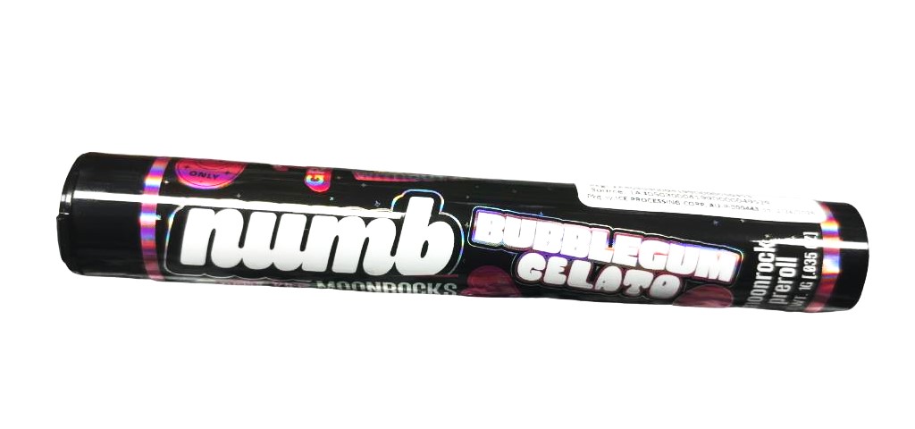 Photograph of product: Numb Moon Rock Bubblegum Infused Pre-roll