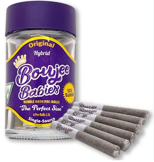 Photograph of product: Boujee Babies | Original | 6-Pack (.45g) Bubble au chocolat Infused Pre-Rolls