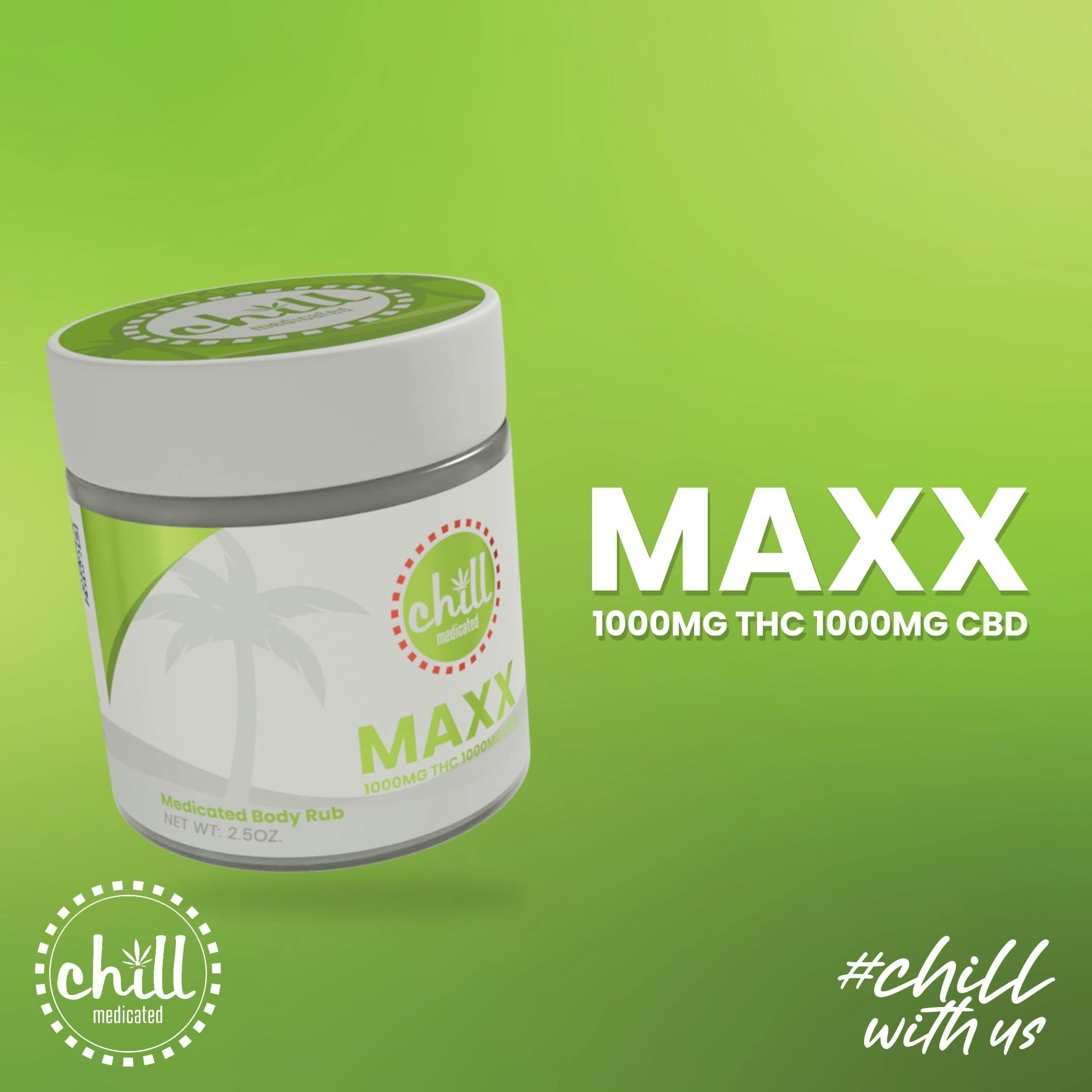 Photograph of product: CHILL MEDICATED | MAXX TOPICALS TH-oui CBD