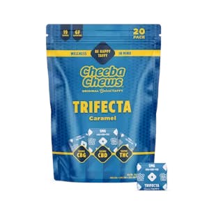 Photograph of Product: Cheeba Chews Caramel Trifecta 1:1:1 - 100mg