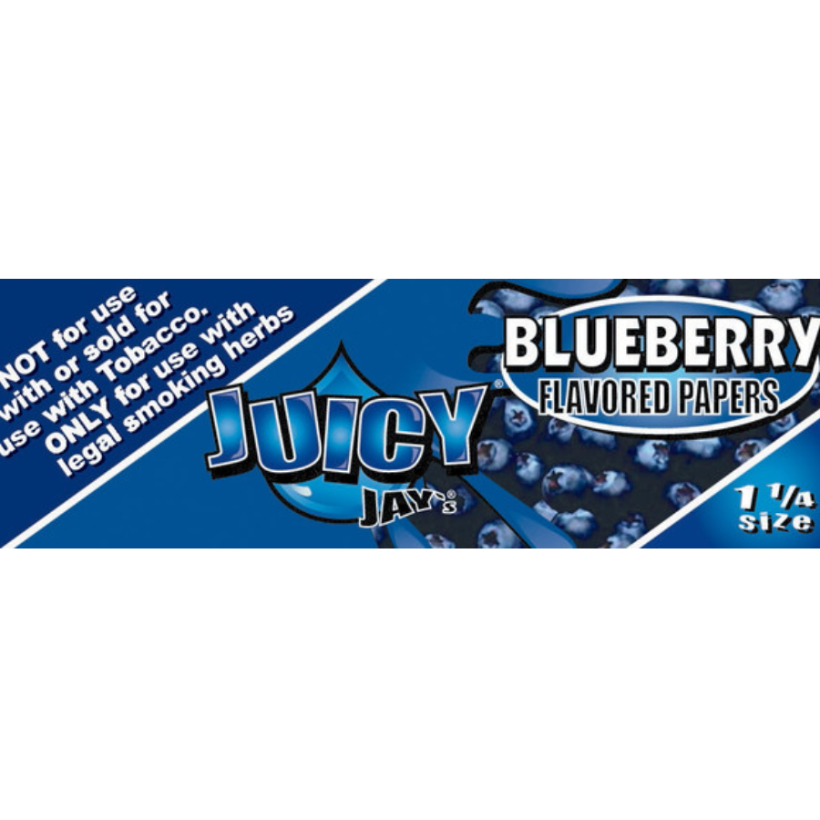 Photograph of product: Juicy Jay's Rolling Papers 1 1/4 Blueberry - BOTH