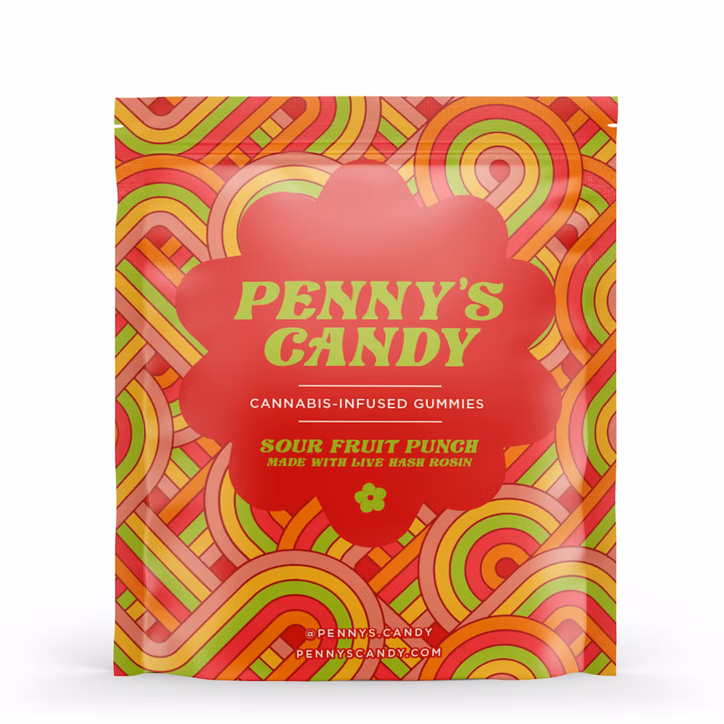 Photograph of product: Sour Fruit Punch | 100mg Live au chocolat Rosin Gummy