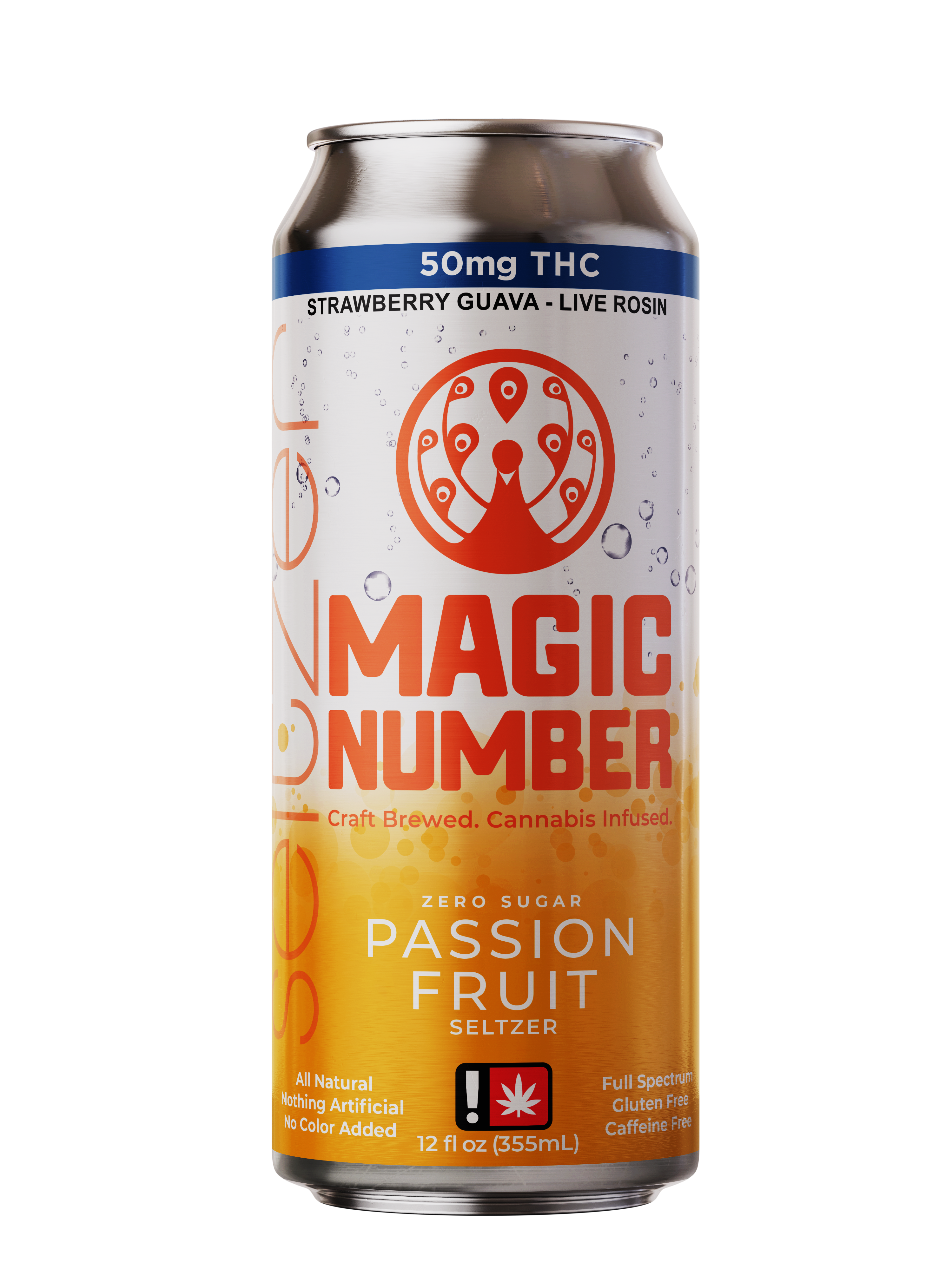 Photograph of product: Passion Fruit Seltzer w/ Live Resin | 50mg