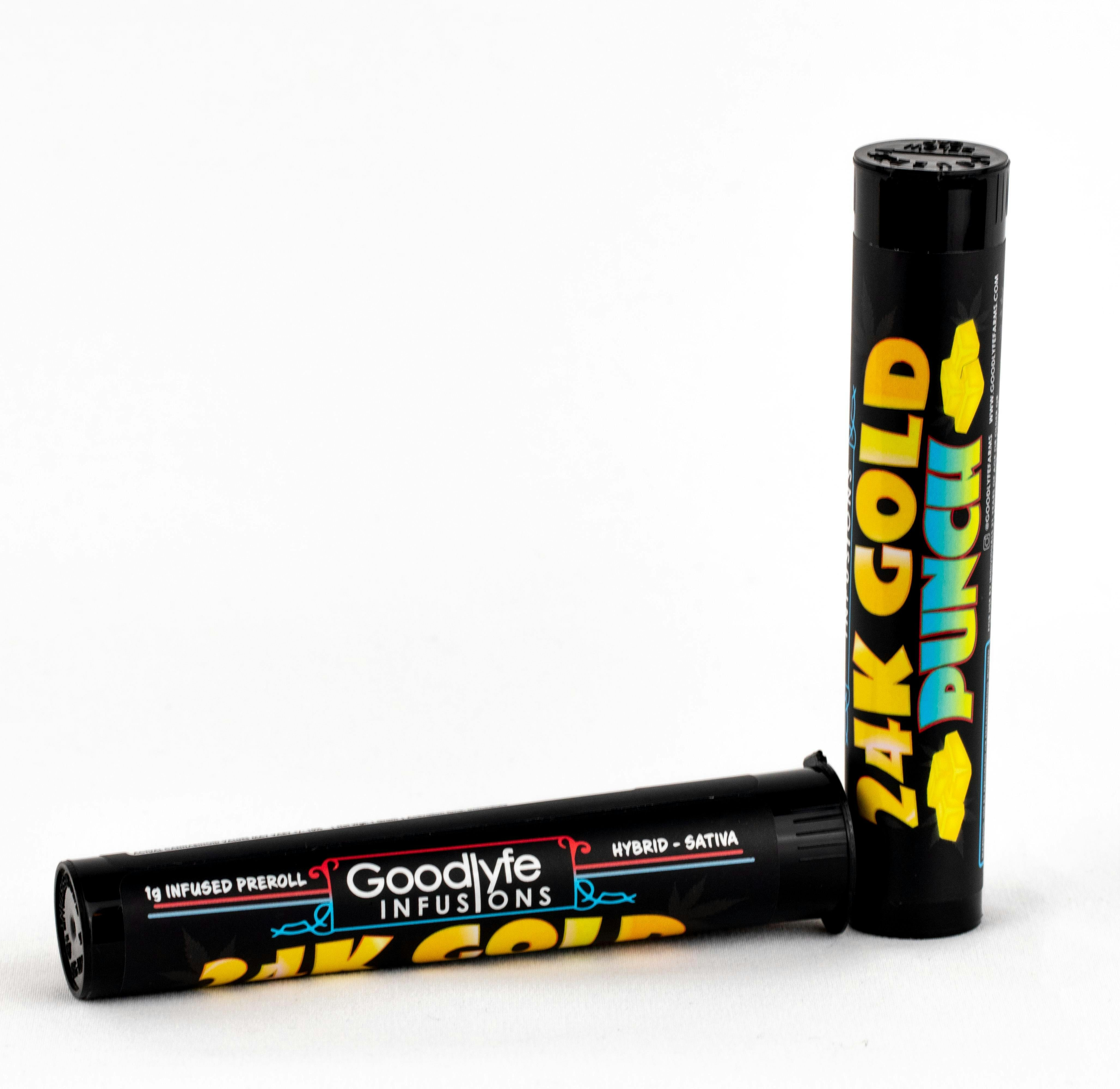 Photograph of product: Goodlyfe | 24 K Gold Punch | infused pre- roll