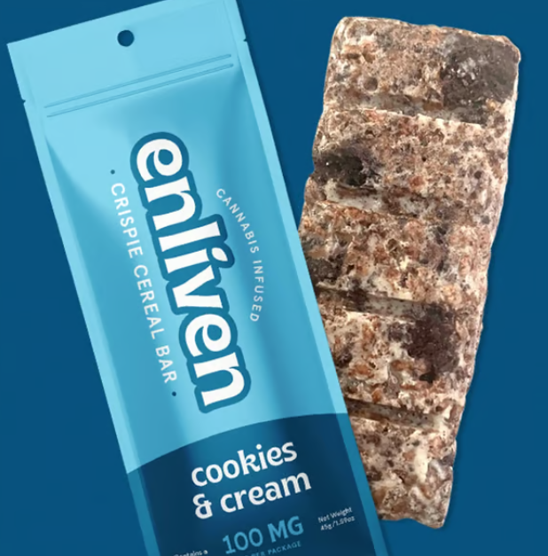 Photograph of product: Cookies & Cream Cereal Bar 100mg