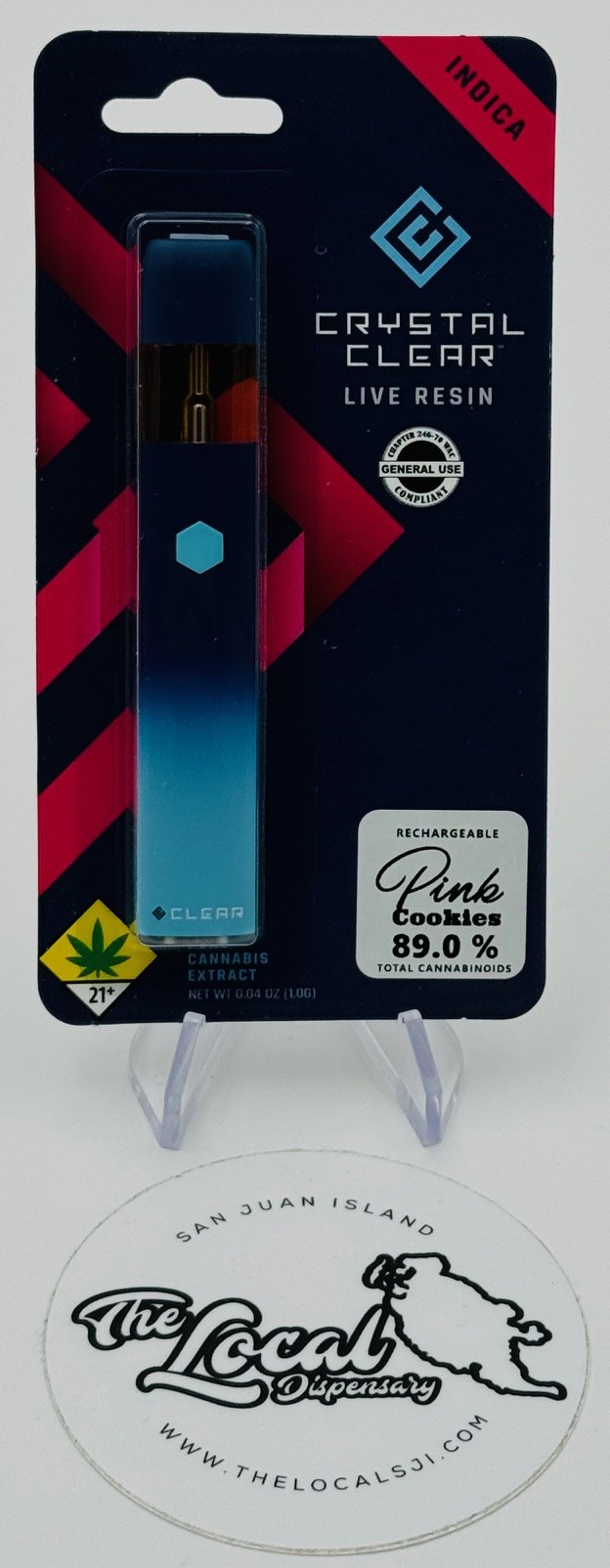 Photograph of product: Pink Cookies Live Resin Disposable Cartridge