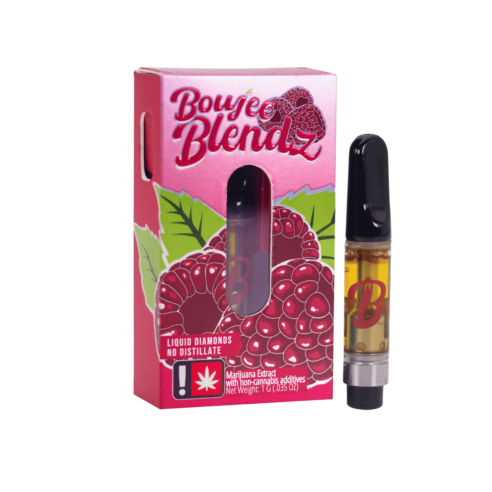 Photograph of product: Boujee Blendz | Red Raspberry | Flavored Live Diamonds Cartridge 1g