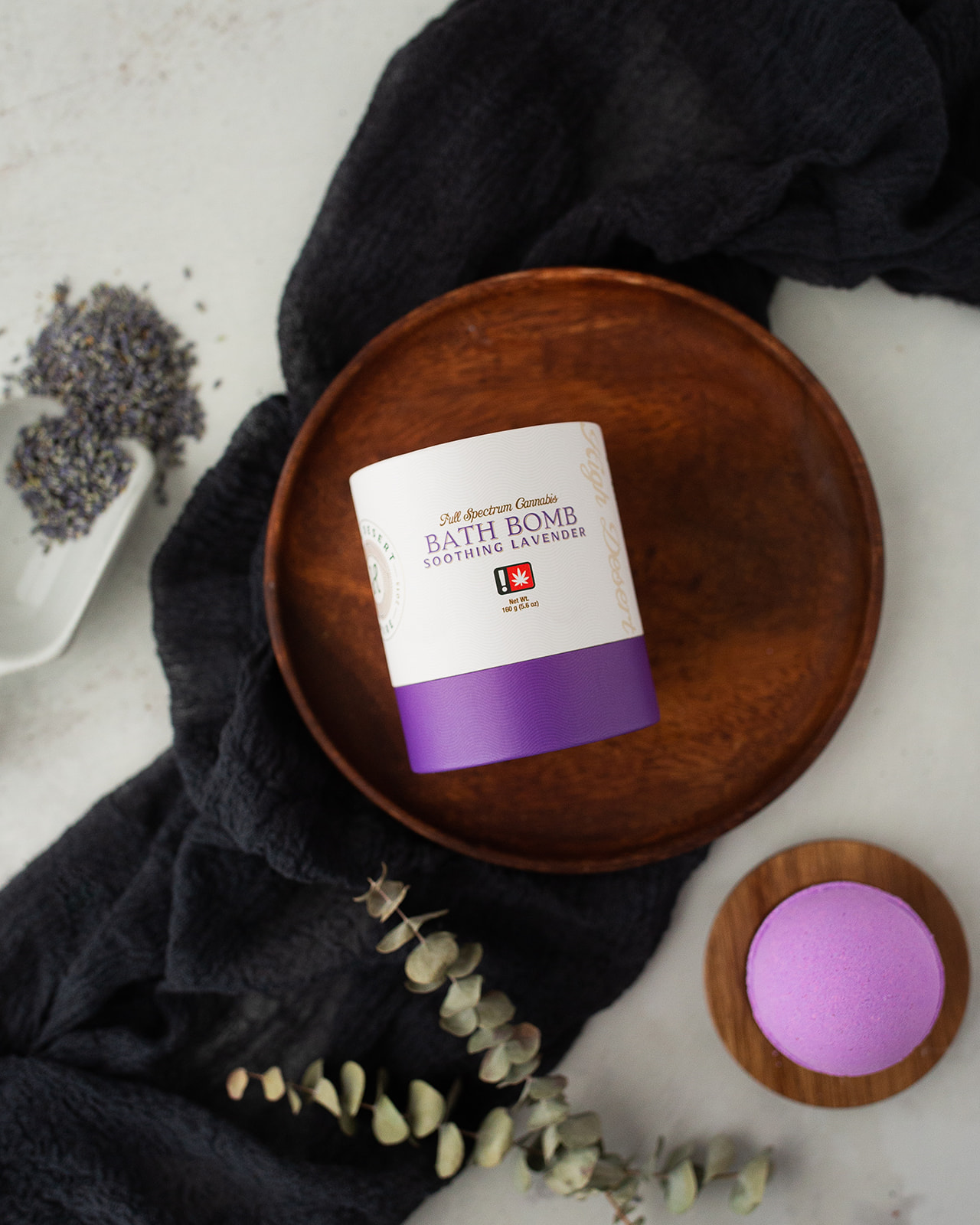 Photograph of product: High Desert Pure | SOOTHING LAVENDER Bath Bomb | 160g