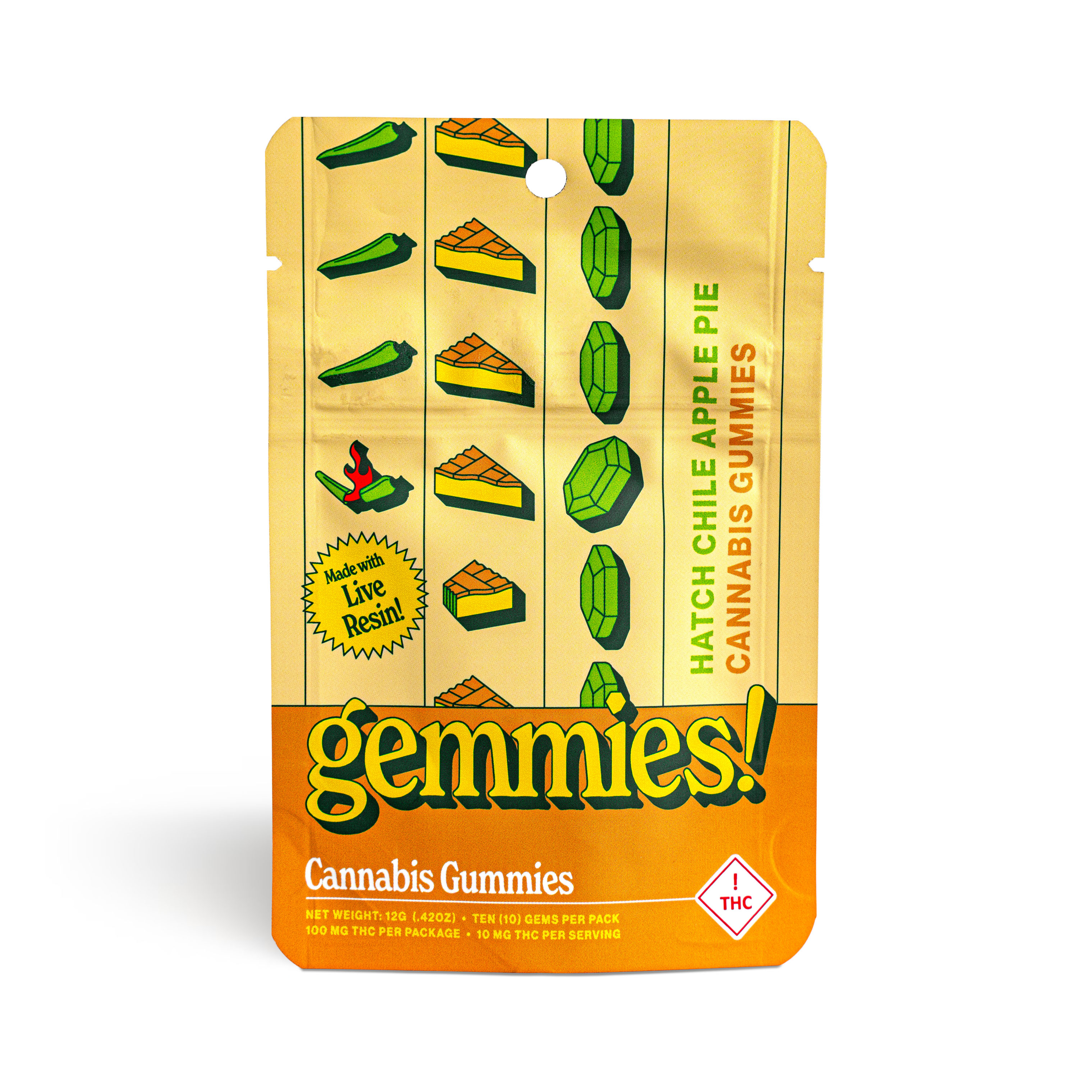Photograph of product: Hatch Green Chile Apple Pie Gemmies - 100mg