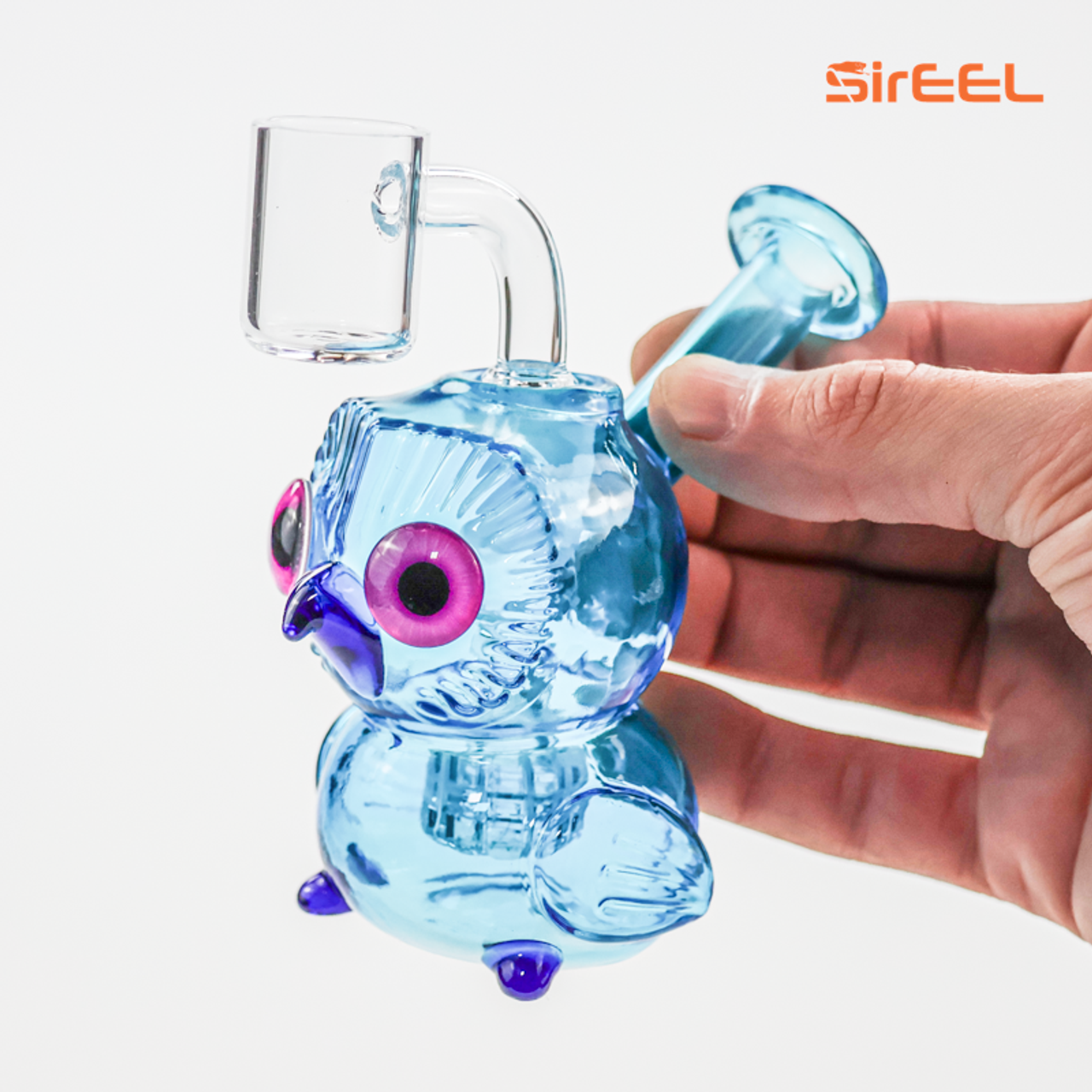Photograph of product: SirEEL - 5" Owlchemist Concentrates Rig with Banger (Assorted Barn Blaze Colors)