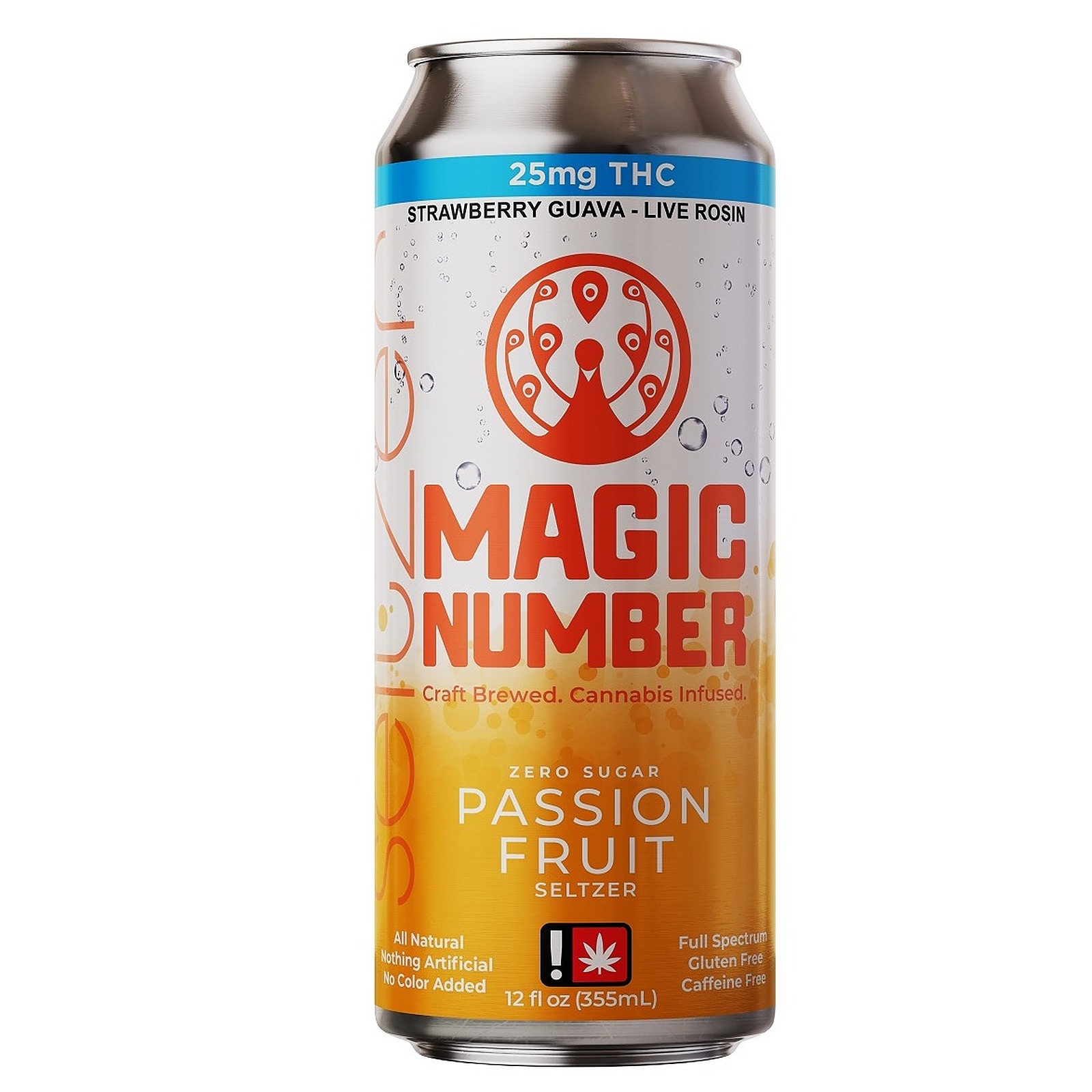 Photograph of product: MN Seltzer Passionfruit 25mg 12oz