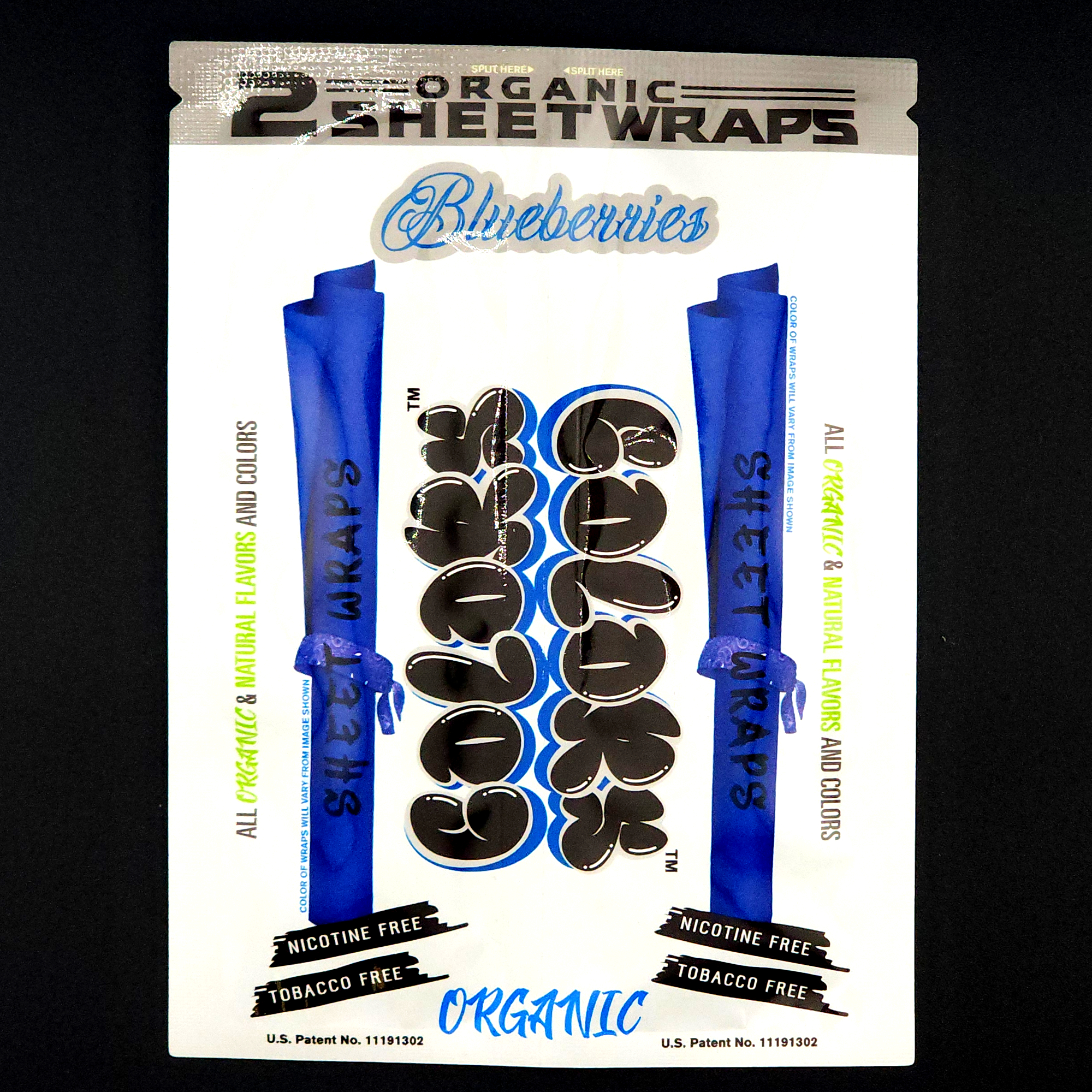 Photograph of product: Wraps - Colors Sheets 2 pack Blueberries