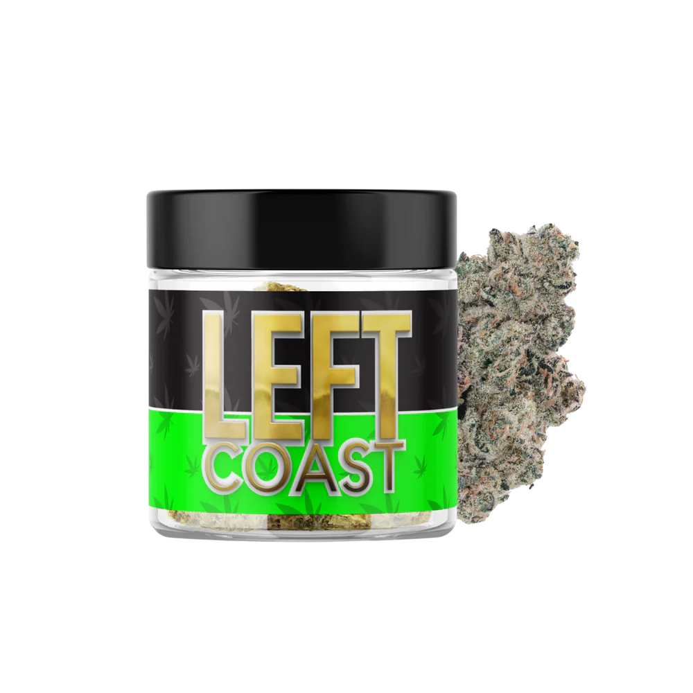 Photograph of product: Left Coast Flower Sour Diesel 3.5g 26.4% TH-oui Oui'd