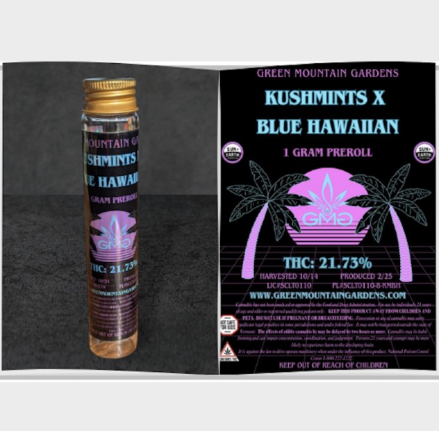 Photograph of product: Kushmintz x Blue Hawaiian