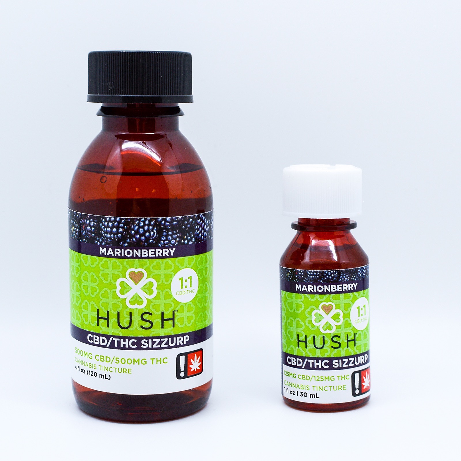 Photograph of product: Hush > 250mg Sizzurp > 1:1 TH-oui:CBD > Marionberry