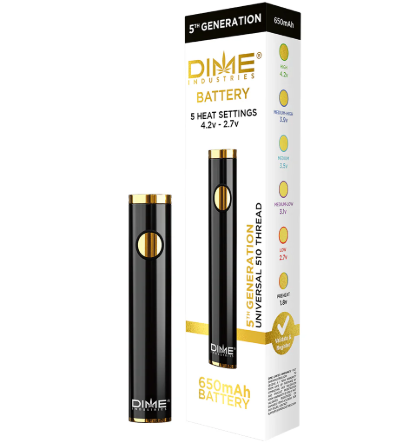 Photograph of product: Dime - 510 Battery - Black