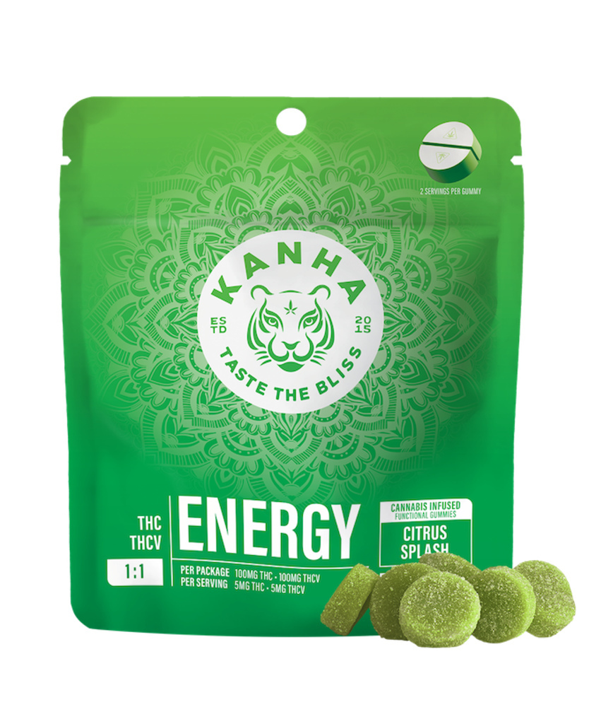 Photograph of product: Citrus Splash - Energy Enhanced | 1:1 THC : THCv 100mg Gummy