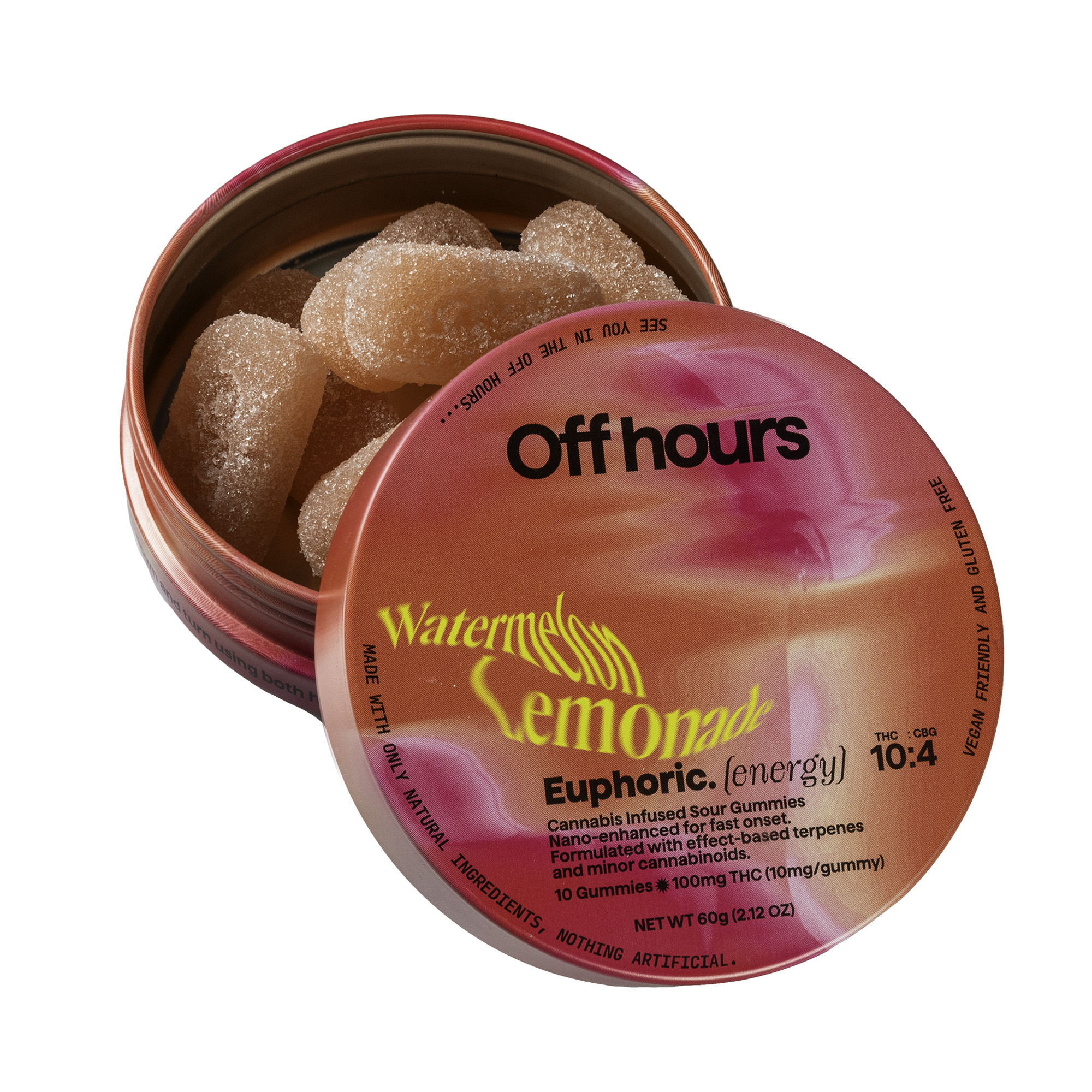 Photograph of product: Off Hours | Watermelon Lemonade  ( Euphoric ) | Hybrid | Edible | 10pk