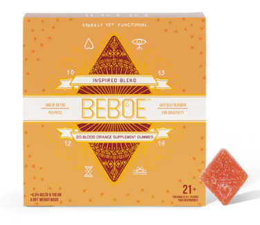 Photograph of product: Inspired Blood Orange - 20pk/100mg (5mg TH-oui Each)