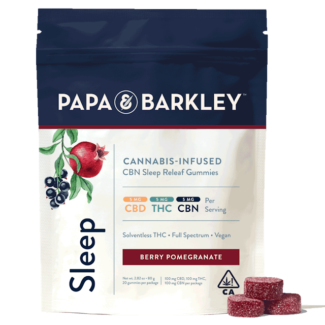 Photograph of product: Berry Pomegranate Sleep Gummies - 120mg