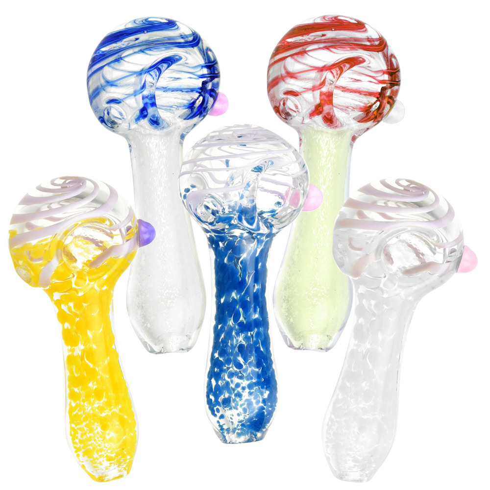Photograph of product: Spoon - Swirled and Fritted Spoon Pipe - 3.5"