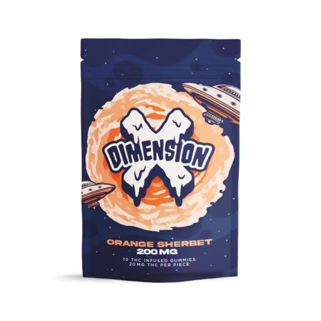 Photograph of Product: Dimension X - Orange Sherbet - Gummies - 200mg