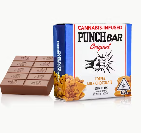 Photograph of product: Punch - Edibles - Chocolate - Toffee Milk Chocolate - 100MG