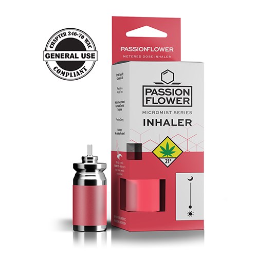 Photograph of product: Passion Flower - Sour Tangie CBG - MDI Inhaler Vape - 1g