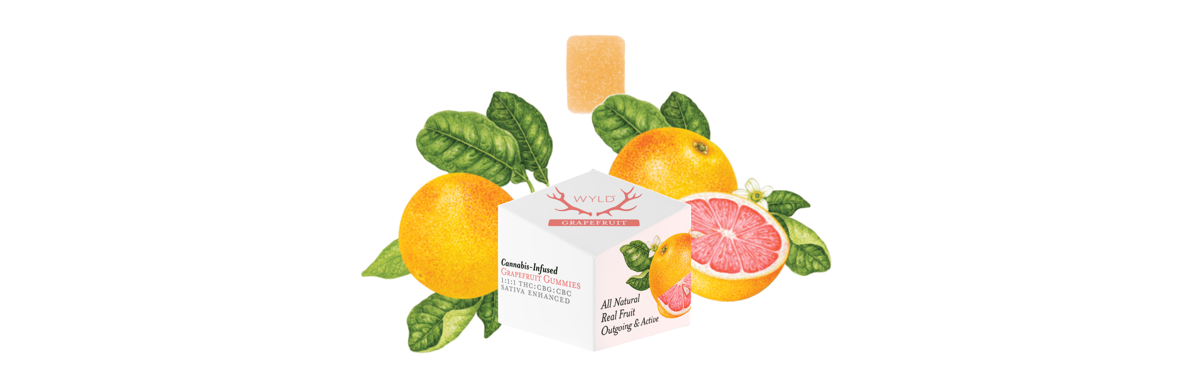 Photograph of product: Grapefruit Gummies | 100mg TH-oui : 100mg CBG : 100 CBC | Oui'd Enhanced | 10ct
