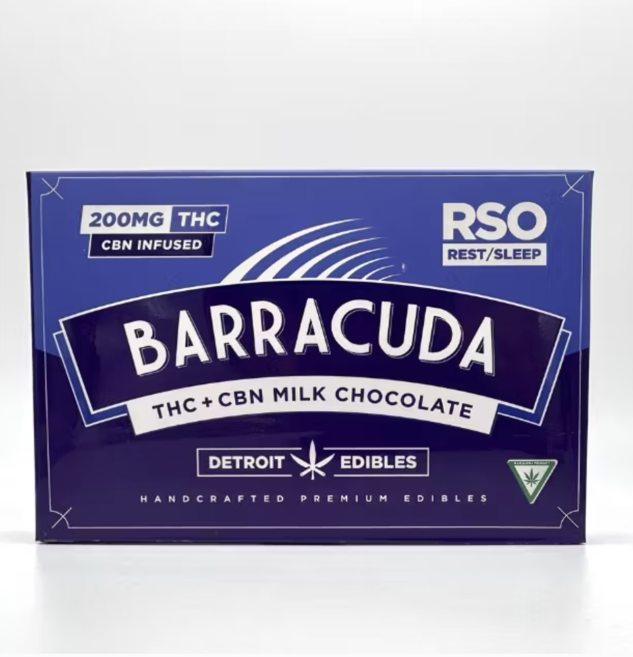 Photograph of Product: AU Barracuda: Rest RSO/CBN 200MG Chocolate Bar