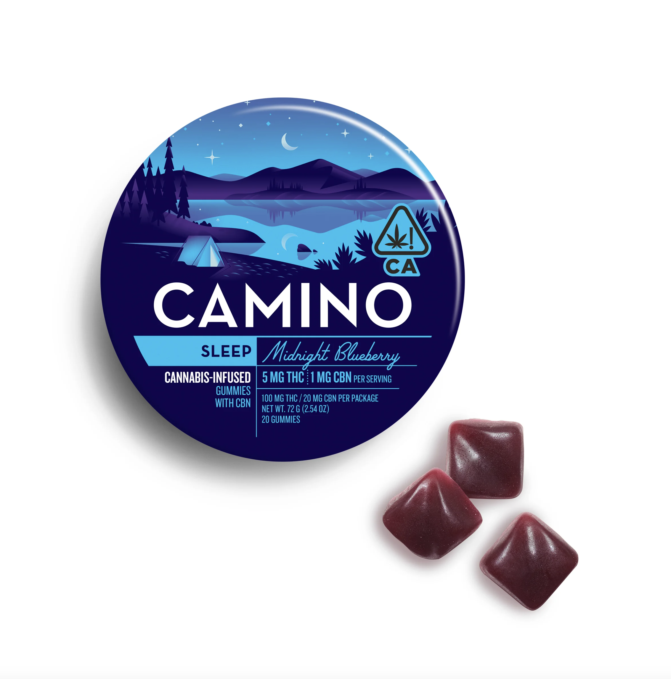 Photograph of product: Gummies | Midnight Blueberry CBN 5:1