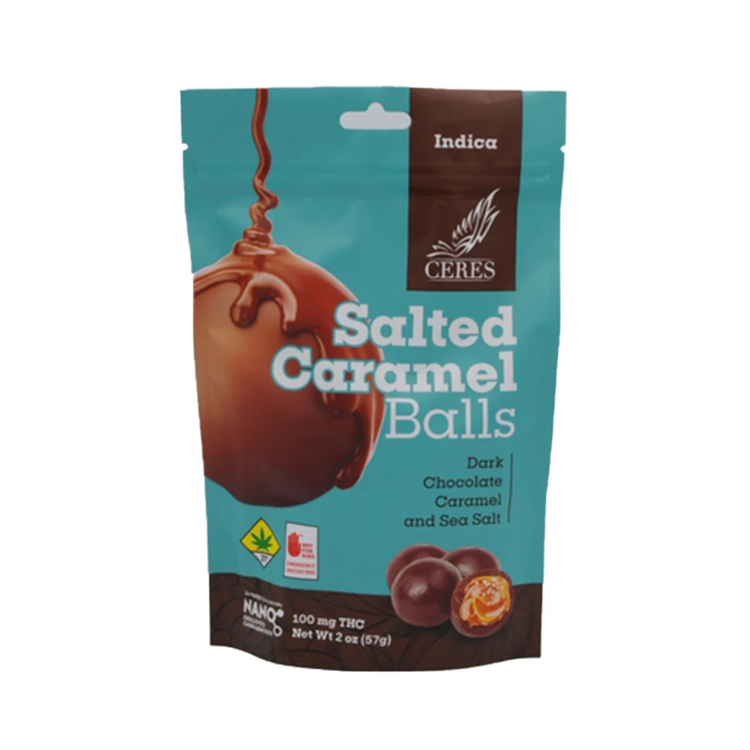 Photograph of product: 10pk Oui'd Chocolate Salted Caramel Balls c